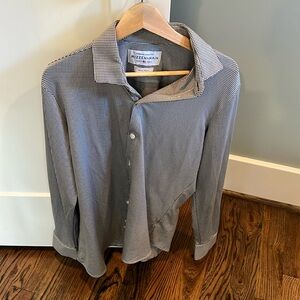 Mizzen + Main Men’s Checkered Oxford Dress Shirt (Medium Trim Fit)